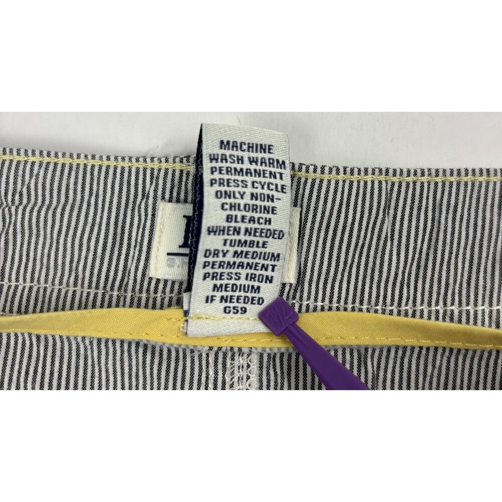 Bass Railroad Stripe Pleated A-Line Cotton Skirt Nautical Coastal Prep 12 - Picture 13 of 14